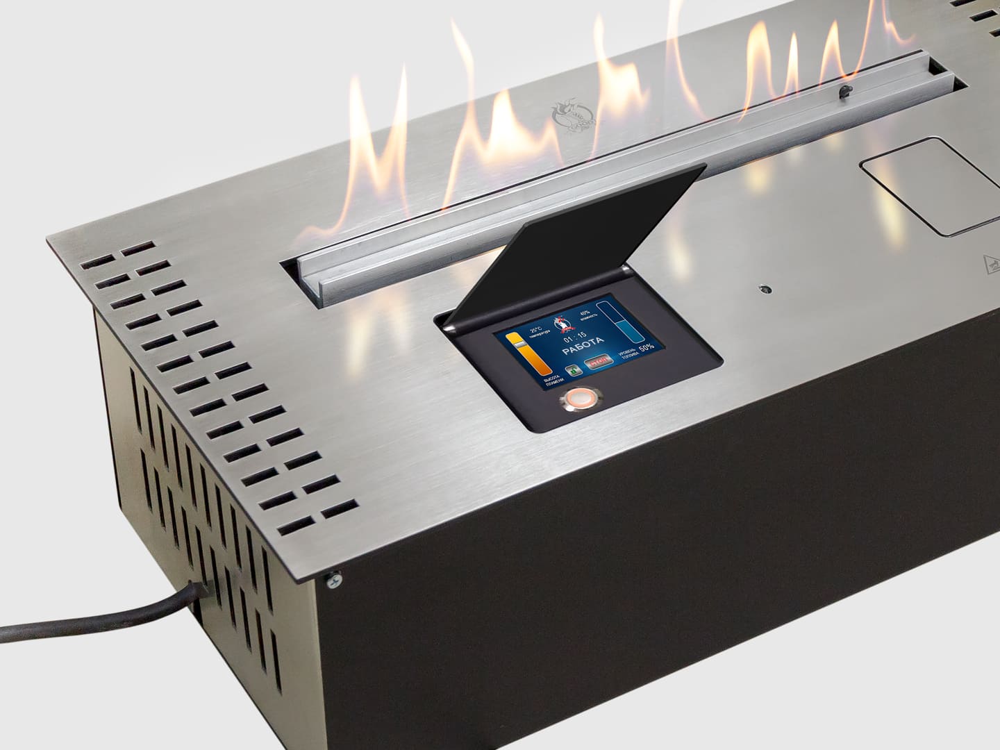 Автоматический биокамин Lux Fire Smart Flame 900 RC INOX по цене 338 030 руб.