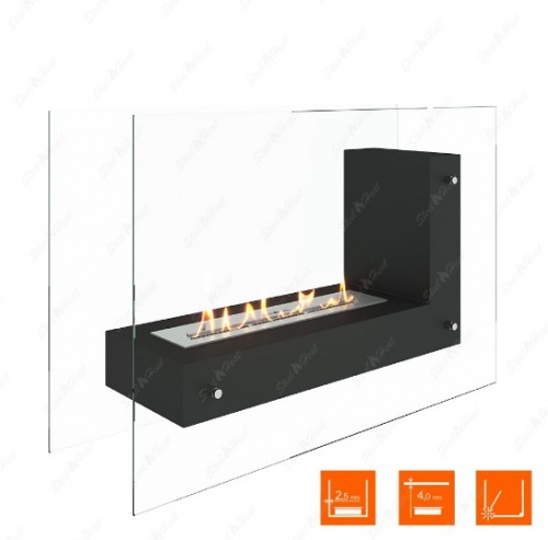 Биокамин напольный SteelHeat TETRISE 900 черный