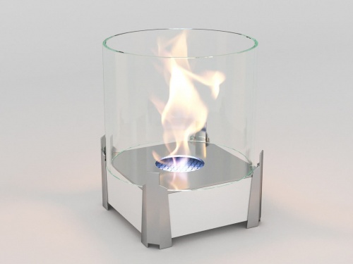 Настольный биокамин Lux Fire "Рондо" M Белый