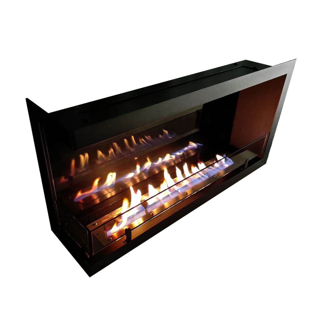 Биокамин "Русский огонь" Честер 1000 угловой левый с декоративным стеклом (стемалитом) по цене 40 050 руб.