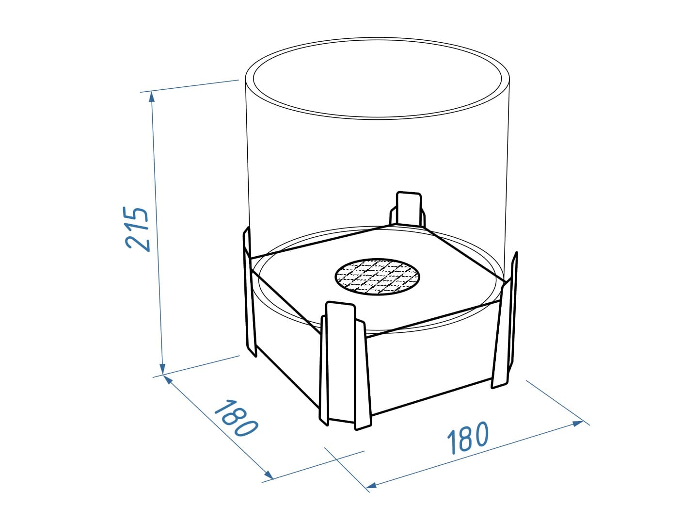 Настольный биокамин Lux Fire "Лев" Чёрный по цене 15 000 руб.