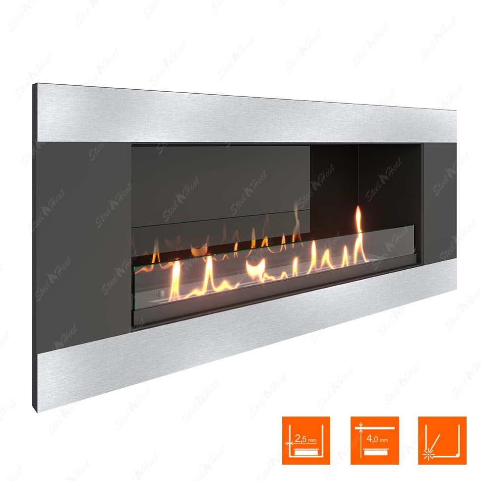 Биокамин SteelHeat LONG-H 900 XL стекло + стемалит по цене 40 496 руб.
