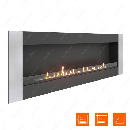 Биокамин SteelHeat GRAND-V 1800 стекло