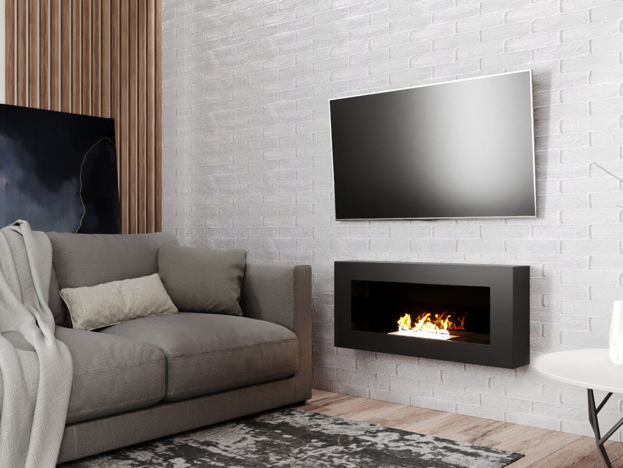 Биокамин "Русский огонь" Лайт 900N настенный с защитным стеклом по цене 23 350 руб.