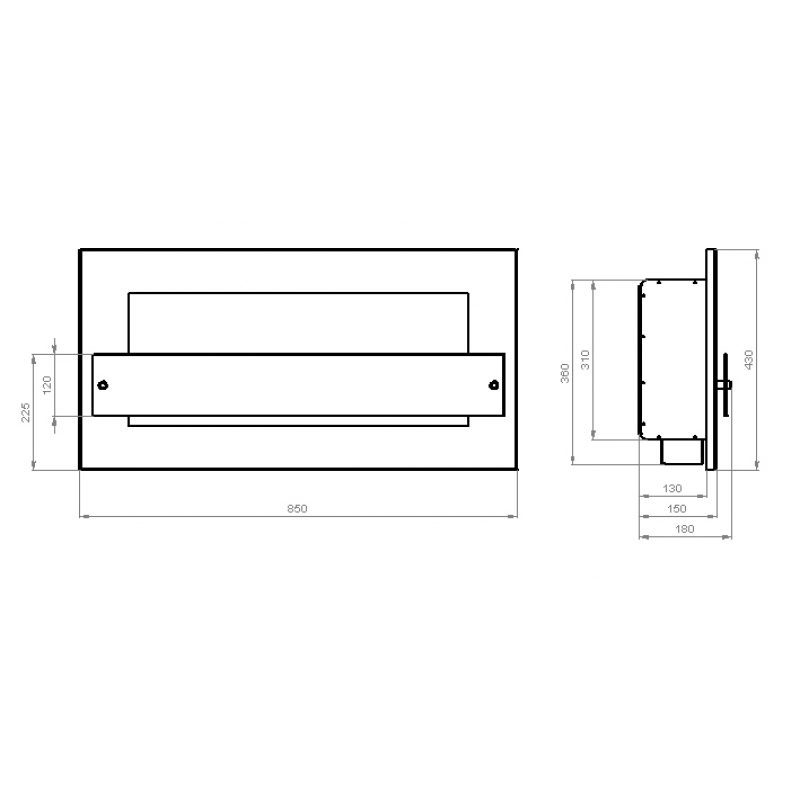 Биокамин Window II Glass black Арома по цене 35 900 руб.