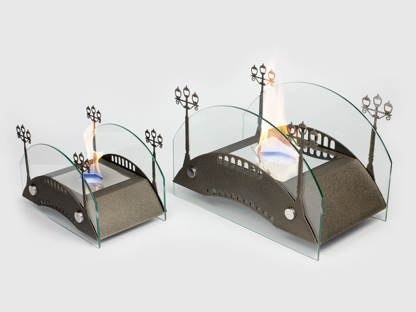 Настольный биокамин Lux Fire "Пушкинский мост" M Бронза по цене 19 602 руб.