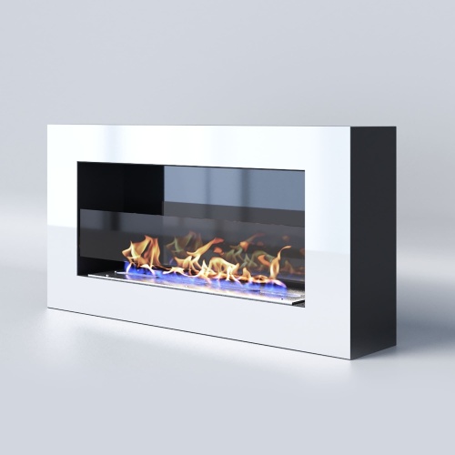 Биокамин "Русский огонь" Хай-тек 800N настенный с защитным стеклом