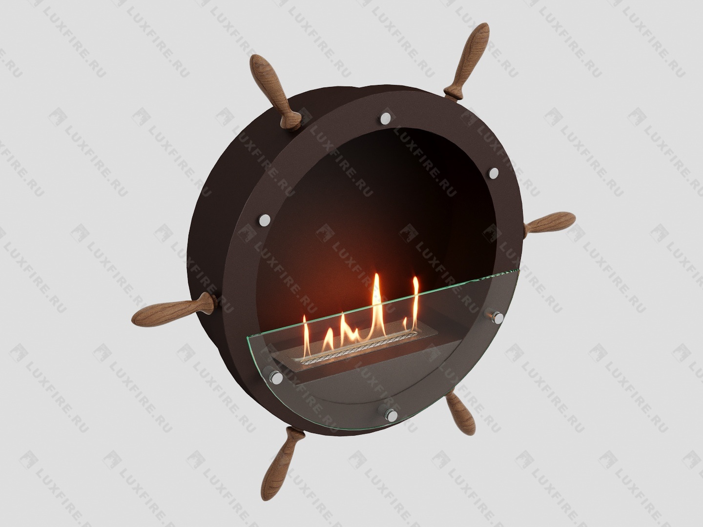 Настенный биокамин Lux Fire "Капитан 500 Н" XS (коричневый) по цене 49 390 руб.