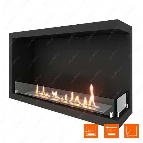 Биокамин угловой SteelHeat Leader 800 правый стекло