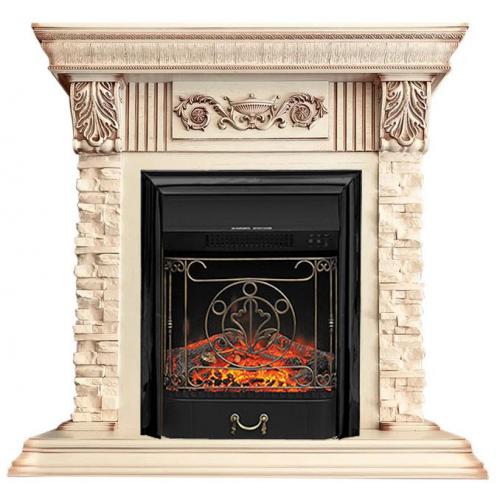 Luxemburg сланец бежевый (слоновая кость с патиной)+Majestic FX Black