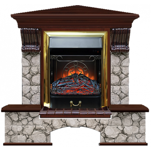 Бостон К Карелия угловой (красное дерево)+Majestic Brass