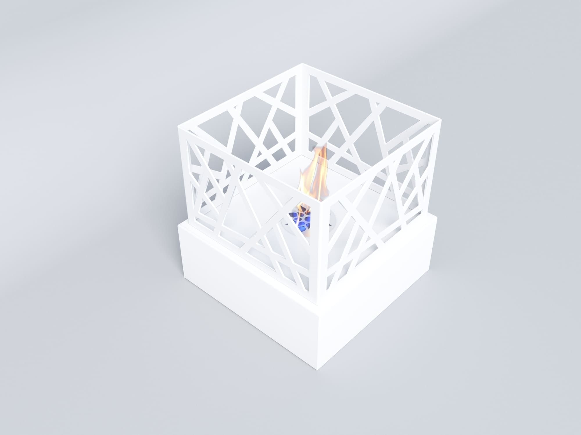 Биокамин "Русский огонь" Бруклин белый по цене 12 000 руб.