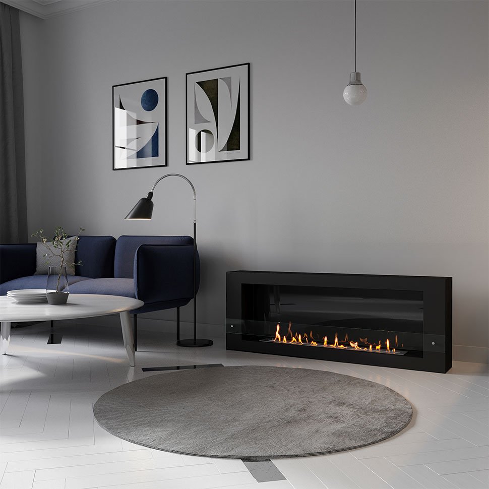 Биокамин SteelHeat WALL ONE 1200 LITE черный, стекло по цене 40 110 руб.