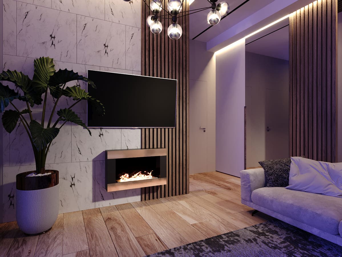 Биокамин "Русский огонь" Голд 800N настенный (высота 500мм.) по цене 22 400 руб.