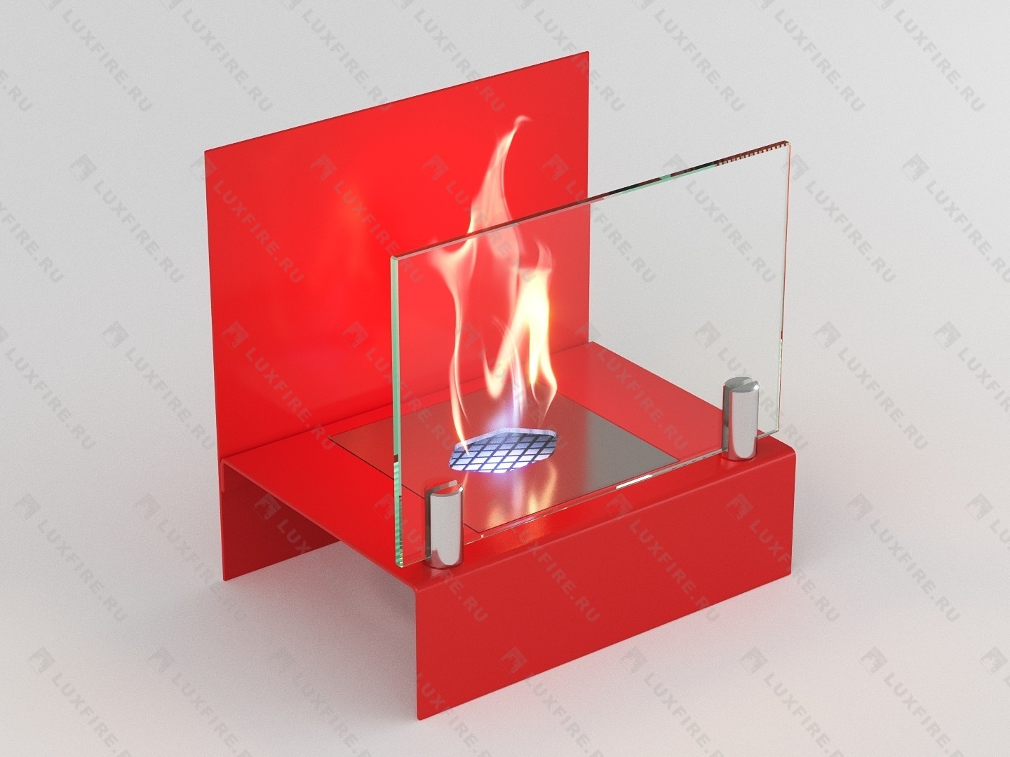 Настольный биокамин Lux Fire "Афиша" S (красный) по цене 8 228 руб.