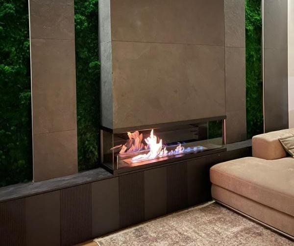 Новый выполненный проект "Торцевой биокамин в готовую нишу"