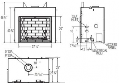 Газовый камин NapoLEOn GD80 Madison