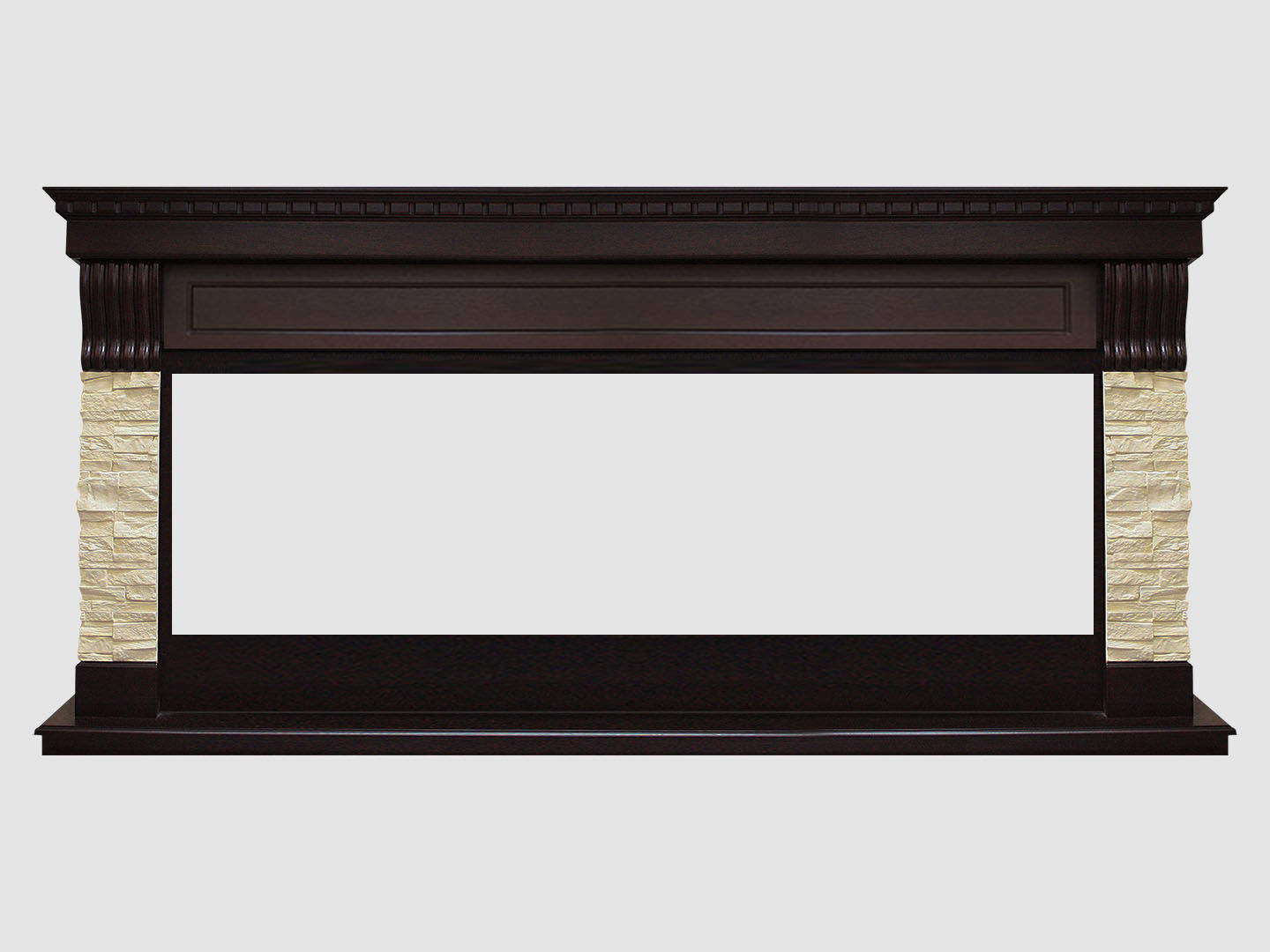 Каминный портал МДФ "DENVER 1870" с биокамином Lux Fire "Фаер Бокс Вега-2" по цене 104 390 руб.