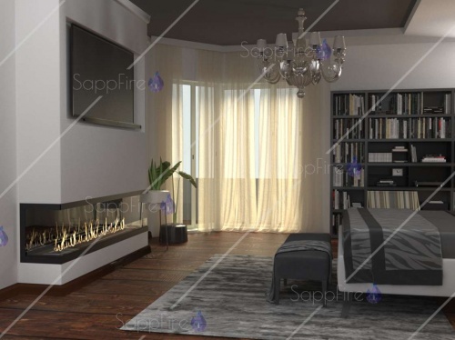 Встраиваемый торцевой очаг Standart 1000 SappFire