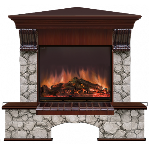 Бостон Карелия угловой (красное дерево)+Arte 23