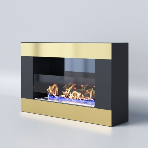 Биокамин "Русский огонь" Голд 650N настенный с защитным стеклом