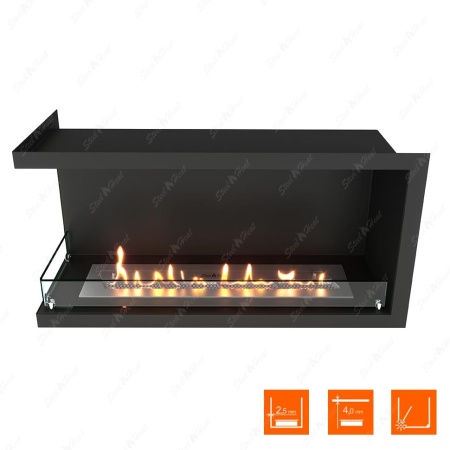 Биокамин угловой SteelHeat Leader 900 левый стекло по цене 35 851 руб.