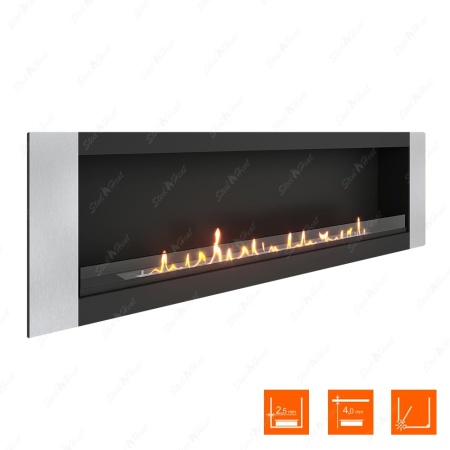 Биокамин SteelHeat LONG-V 1800 стекло по цене 67 300 руб.