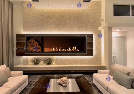 Встраиваемый биокамин / очаг 1800 с дровницей (SappFire) по цене 89 000 руб.