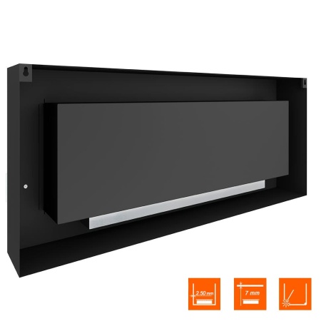 Биокамин SteelHeat WALL GRAND 1500 черный, стемалит по цене 73 920 руб.