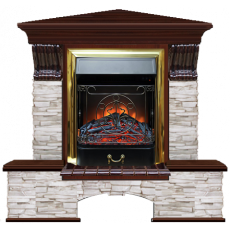 Бостон К Мисхор угловой (красное дерево)+Majestic Brass