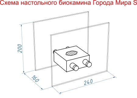 Настольный биокамин Lux Fire "Токио" S по цене 11 737 руб.