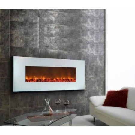 Электрокамин «Genius 100» White glass (белый)