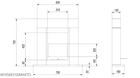 Биокамин WHISKEY, TUV гранит по цене 36 960 руб.