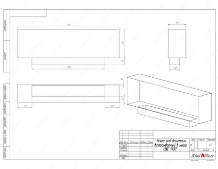 Биокамин SteelHeat ONE-H 1100 стекло по цене 45 570 руб.