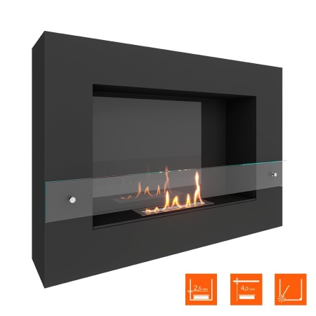 Биокамин SteelHeat WALL GRAND 900 LITE черный, стекло, стемалит по цене 34 755 руб.