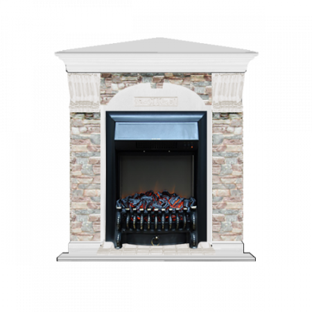 Арочный Грот цветной угловой (белый)+Fobos Black